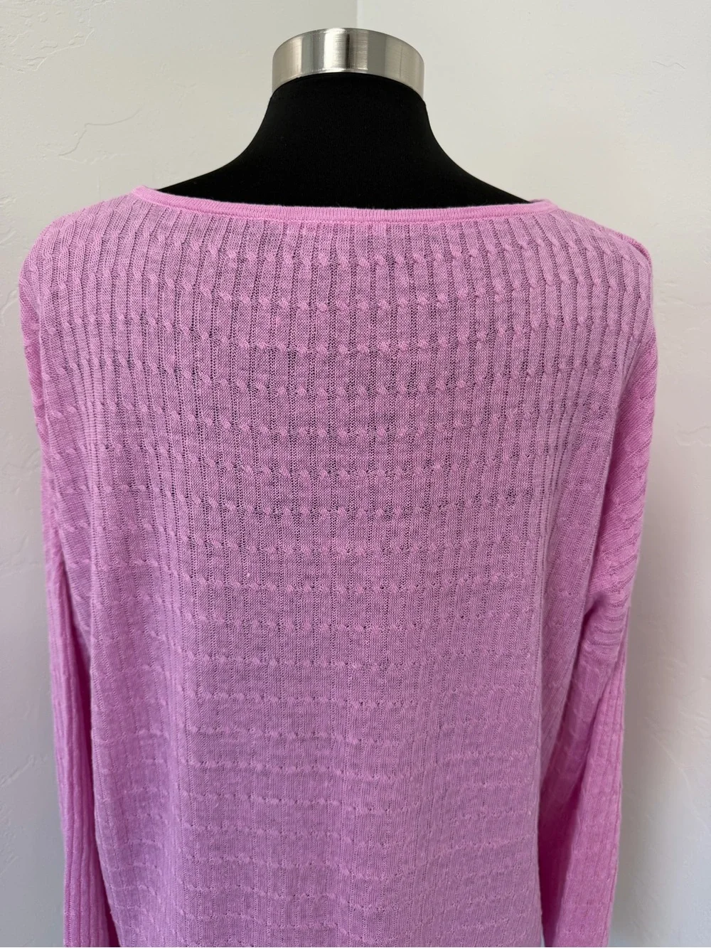 J. Crew Linen Pink Ribbed Boat-Neck Sweater Size XXL